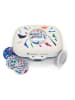 Monbento Snackbox in Weiß/ Blau - 600 ml