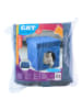 Edco Katzenhaus in Blau - (B)34 x (H)36 x (T)34 cm