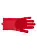 Edco 2er-Set: Tierpflege-Handschuhe in Rot - (L)32,6 x (B)15,5 cm