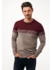 Mexx Pullover in Bordeaux/ Taupe