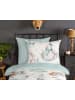 Good Morning Flanellen beddengoedset "Magicwinter" wit/mintgroen
