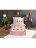 Good Morning Flanellen beddengoedset "Timmy" wit/rood