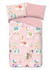 Good Morning Flanellen beddengoedset "Ladida" lichtroze