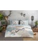 Hip Komplet pościeli flanelowej "Frior" w kolorze błękitno-beżowym
