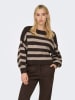 ONLY Trui donkerbruin/beige