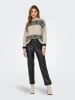 ONLY Pullover in Creme/ Schwarz