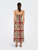 ONLY Kleid "Nova" in Beige/ Rot