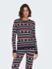 ONLY Pullover in Dunkelblau/ Rot/ Grün