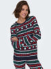 ONLY Trui donkerblauw/rood/groen