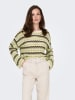 ONLY Pullover in Grün/ Beige