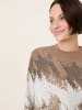 TAIFUN Pullover in Camel/ Schwarz
