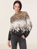 TAIFUN Pullover in Camel/ Schwarz