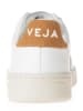 Veja Leder-Sneakers in Weiß/ Hellbraun