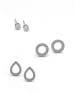 Created with Love 3er-Set: Ohrstecker mit Edelsteinen "Radiance"