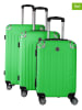 Geographical Norway 3-delige hardcase-trolleyset "Softless" groen
