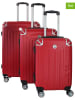 Geographical Norway 3-delige hardcase-trolleyset "Softless" rood