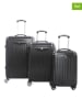 Geographical Norway 3tlg. Hardcase-Trolleyset "Softless" in Schwarz