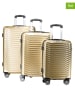 Geographical Norway 3-delige hardcase-trolleyset "Sopearl" goudkleurig
