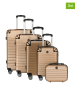 Geographical Norway 5tlg. Hardcase-Trolleyset "Shock" in Beige