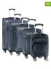 Geographical Norway 5-delige softcase-trolleyset "Show" donkerblauw