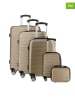 Geographical Norway 5tlg. Hardcase-Trolleyset "Salomun" in Beige