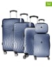 Geographical Norway 5-delige hardcase-trolleyset "Sunlighteo" donkerblauw