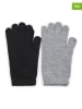 orsay 2-delige set: handschoenen zwart/grijs