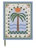 DESIGNWORKS INK ® Notatnik "Palm" w kolorze kremowo-błękitno-zielonym - 19,7 x 15,2 cm