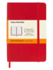 Moleskine Liniertes Notizbuch in Rot - (B)9 x (H)14 cm