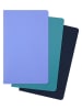 Moleskine 3-delige set: gelinieerde notitieboeken blauw - (B)13 x (H)21 cm