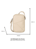 Tom Tailor Handytasche "Milla" in Creme - (B)14 x (H)22,5 x (T)4 cm