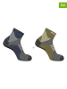 SALOMON 2er-Set: Trekkingsocken "X Ultra Access Quarter" in Khaki/ Blau