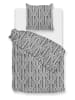 HNL Flanellen beddengoedset "Corda" grijs