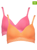 Petit Fleur 2er-Set: Still-BHs in Rot/ Orange
