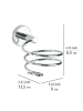Wenko Haardrogerhouder "Bosio" zilverkleurig - (B)9 x (H)8,5 x (D)13,5 cm