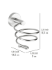 Wenko Haardrogerhouder "Bosio" zilverkleurig - (B)9 x (H)8,5 x (D)13,5 cm