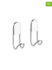 Wenko 2er-Set: Wandhaken ''Classic'' in Silber - (L)9 cm