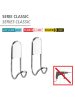 Wenko 2-delige set: wandhaken "Classic" zilverkleurig - (L)9 cm