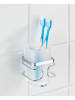 Wenko Tandenborstelbeker "Premium" zilverkleurig - (B)7,5 x (H)11,5 x (D)8,5 cm
