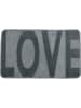 Wenko Badvorleger "Love" in Grau - (L)80 x (B)50 cm