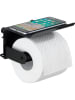 Wenko Toiletrolhouder "Classic Plus" zwart - (B)14 x (H)10 x (D)14 cm