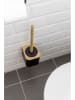 Wenko Toiletgarnituur "Bambusa'' zwart/lichtbruin - (B)10,5 x (H)36,5 x (D)11,5 cm
