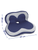 Wenko 2in1-Sitz- & Lendenkissen in Blau/ Grau - (B)47 x (H)20 x (T)35 cm