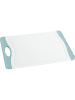 Wenko Schneidebrett "Easy" in Weiß/ Hellblau - (L)39,5 x (B)28 cm