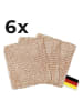 Wenko 6er-Set: Waschlappen in Beige - (B)16 x (T)13 cm
