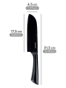 Wenko Nóż santoku "Ace" w kolorze czarnym - dł. 31,5 cm