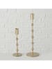 Boltze 2er-Set: Kerzenständer "Kimberly" in Gold