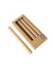 Boltze 4er-Set: Stabkerzen "Melia" in Beige - (H)20 cm
