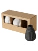 Boltze 3er-Set: Vasen ''Esko'' in Beige/ Schwarz - (H)11 cm