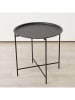 Boltze Stolik "Rocko" w kolorze czarnym - wys. 46 x Ø 46 cm